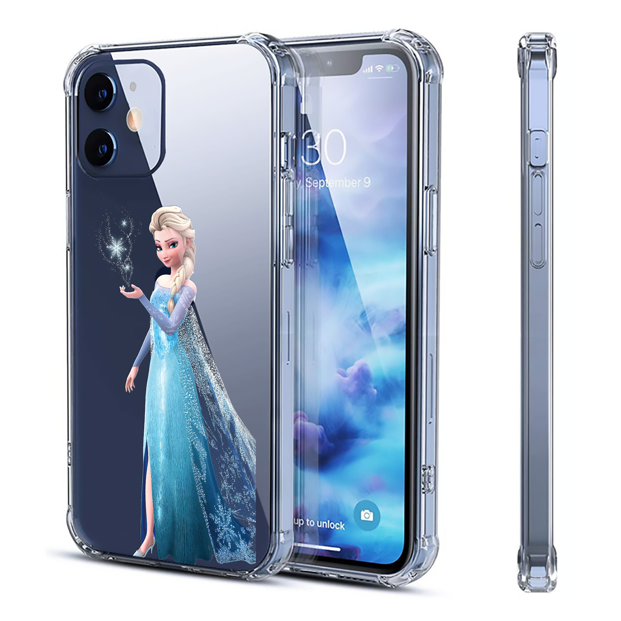 （画像用） アナと雪の女王 アンナ エルサ Frozen Anna Elsa 【iPhone 12シリーズ対応】透明スマホケース（クリアソフトケース）